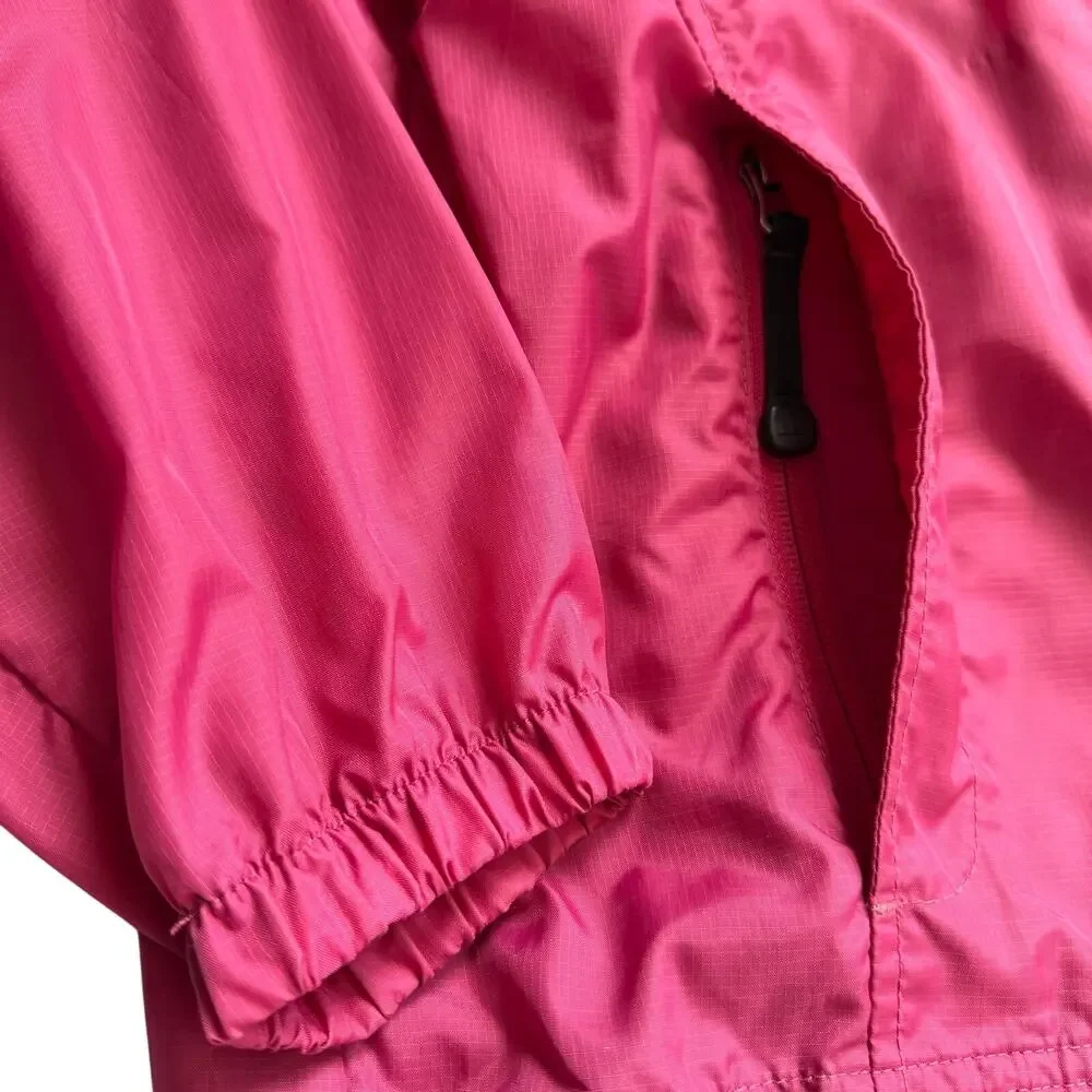 LL Bean Womens Pink Lightweight Full-Zip Jacket Windbreaker Size Medium